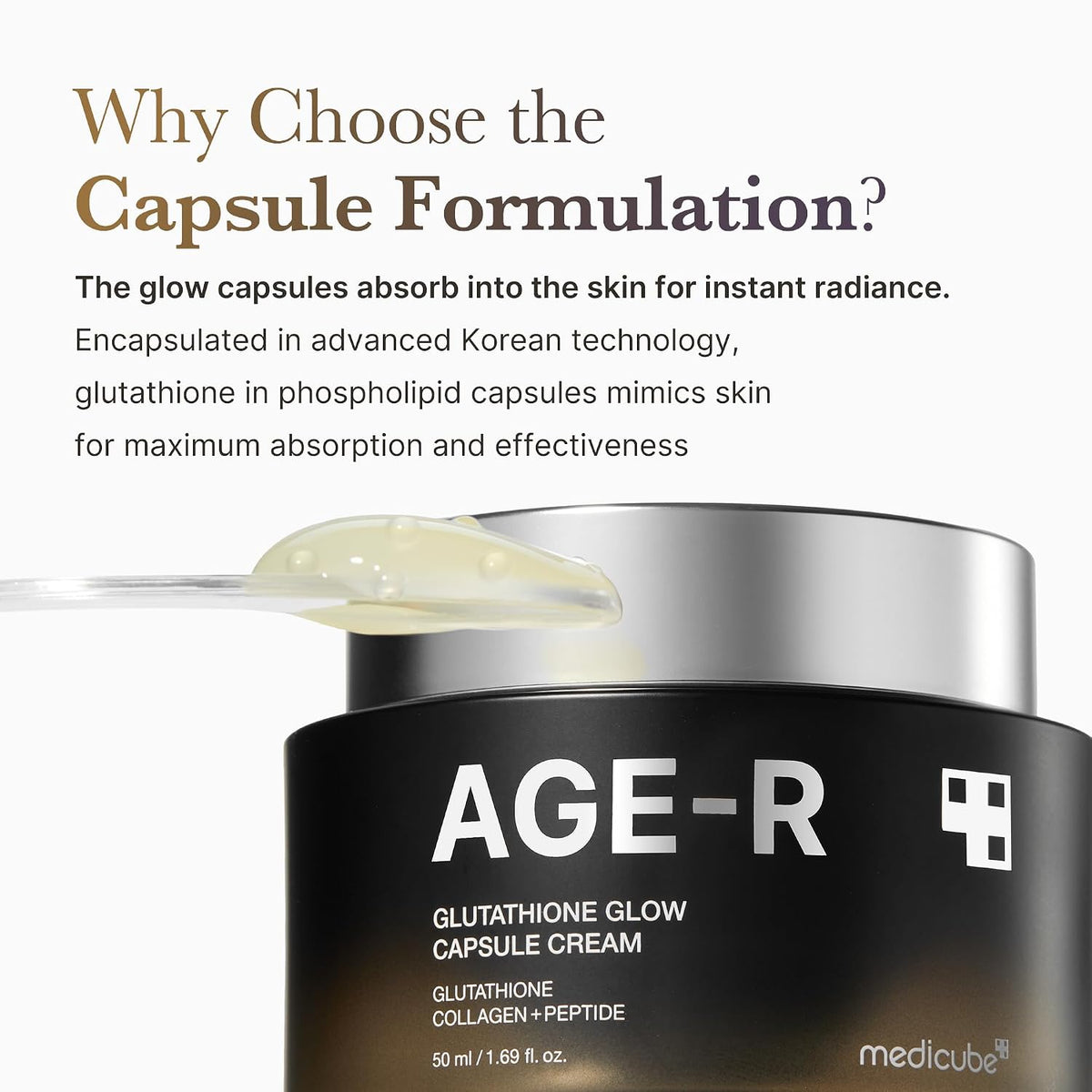 [Medicube] AGE-R Glutathione Glow Capsule Cream 50ml