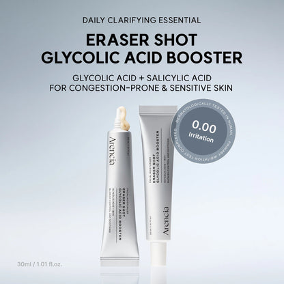 [ARENCIA] Eraser Shot Glycolic Acid Booster, Daily Clarifying Multi-Acid Formula for Smoother, Clear-Looking Skin 30ml