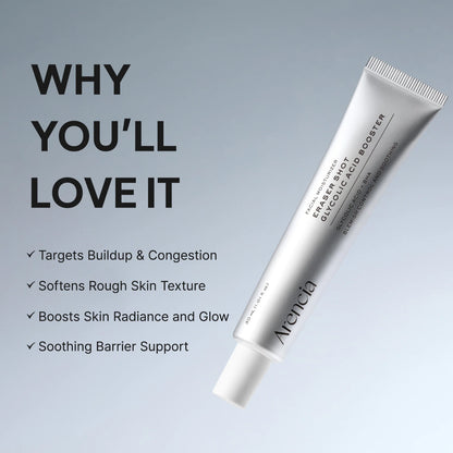 [ARENCIA] Eraser Shot Glycolic Acid Booster, Daily Clarifying Multi-Acid Formula for Smoother, Clear-Looking Skin 30ml