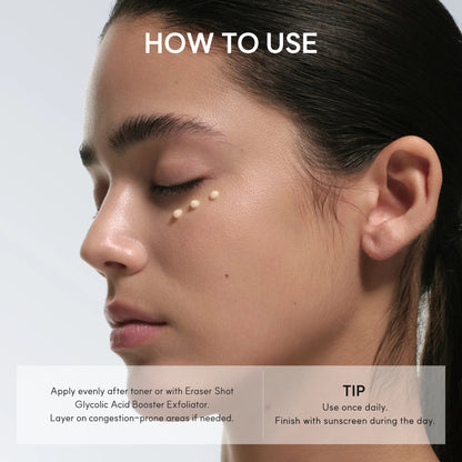 [ARENCIA] Eraser Shot Glycolic Acid Booster, Daily Clarifying Multi-Acid Formula for Smoother, Clear-Looking Skin 30ml