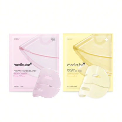 Medicube PDRN Pink Collagen Gel Mask, Kojic Acid Turmeric Brightening Gel Mask 1pc