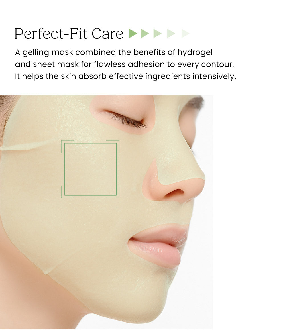 [Ollang Ollang] Heart Cica Green Tea Gelling Mask Pack