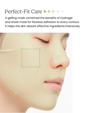 [Ollang Ollang] Heart Cica Green Tea Gelling Mask Pack