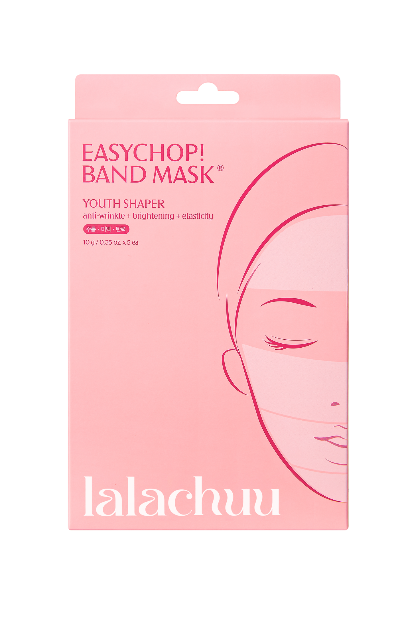 [Lala chuu] Easychop Band Mask Youth Shaper [Brightening/Elasticity] 60Sheets/ 5ea * 4 Sheets