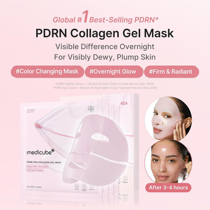 Medicube PDRN Pink Collagen Gel Mask, Kojic Acid Turmeric Brightening Gel Mask 1pc