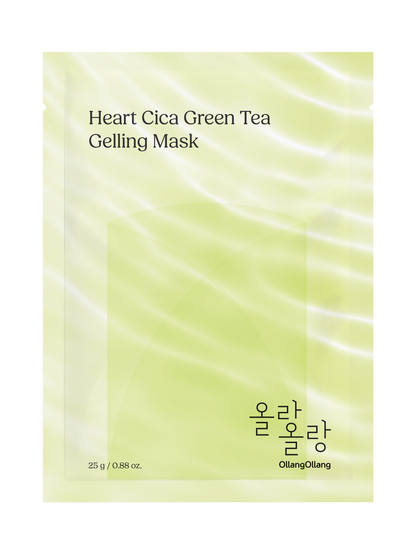 [Ollang Ollang] Heart Cica Green Tea Gelling Mask Pack