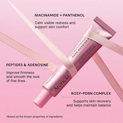 [ARENCIA] PDRN Booster Shot, Rosy-PDRN & Peptides for Glowy, Healthy Skin - Recommended for Sensitive, Red Skin
