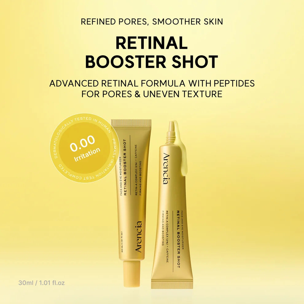 [ARENCIA] Retinal Booster Shot, Advanced Retinal & Caffeine Formula for Firm, Pore-Refined Skin 30ml