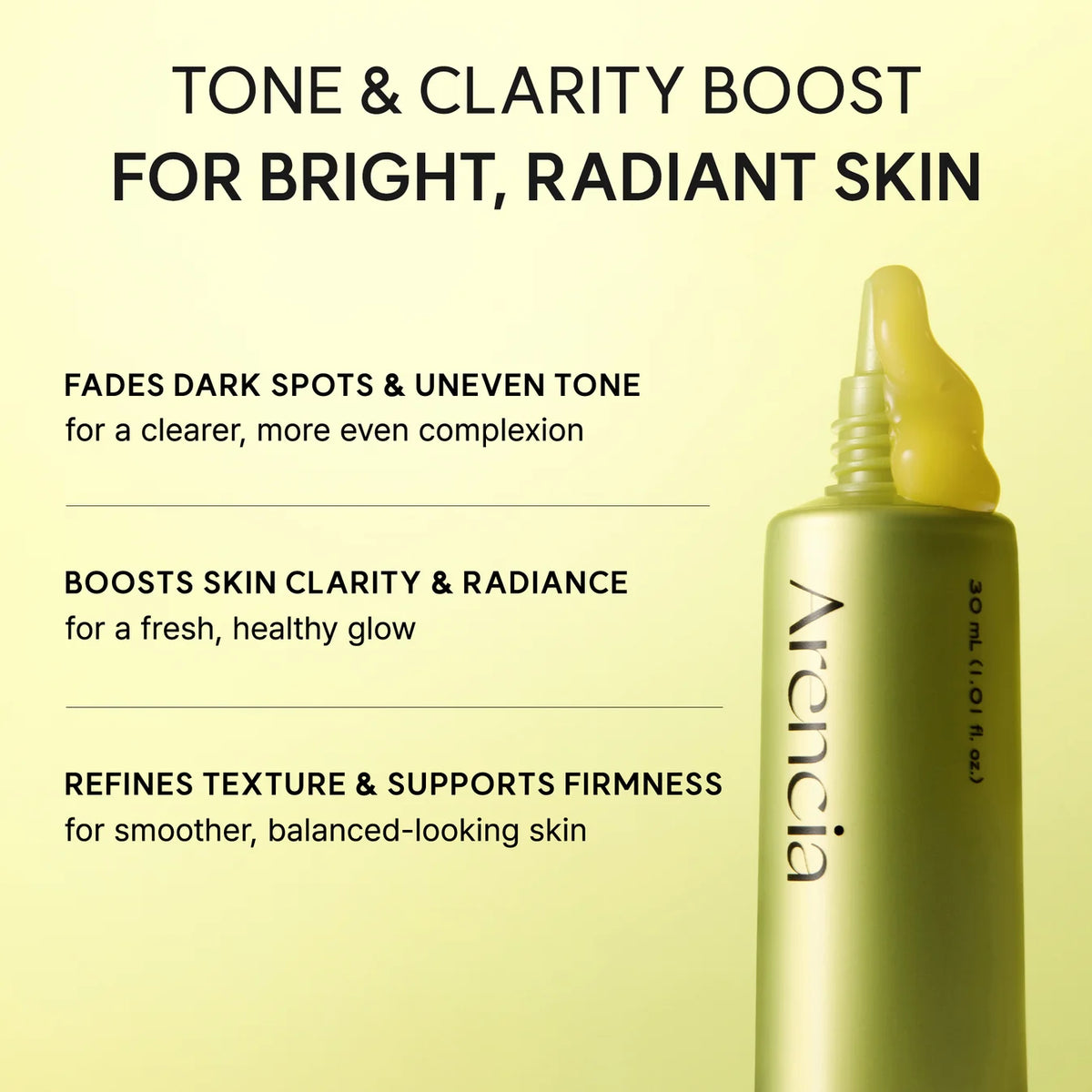 [ARENCIA] Vitamin C Booster Shot, Pure Vitamin C + Glutathione for Bright, Healthy Skin Glow