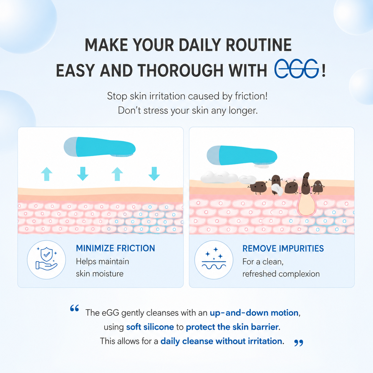 [EGG] Silicon Facial Cleansing Device