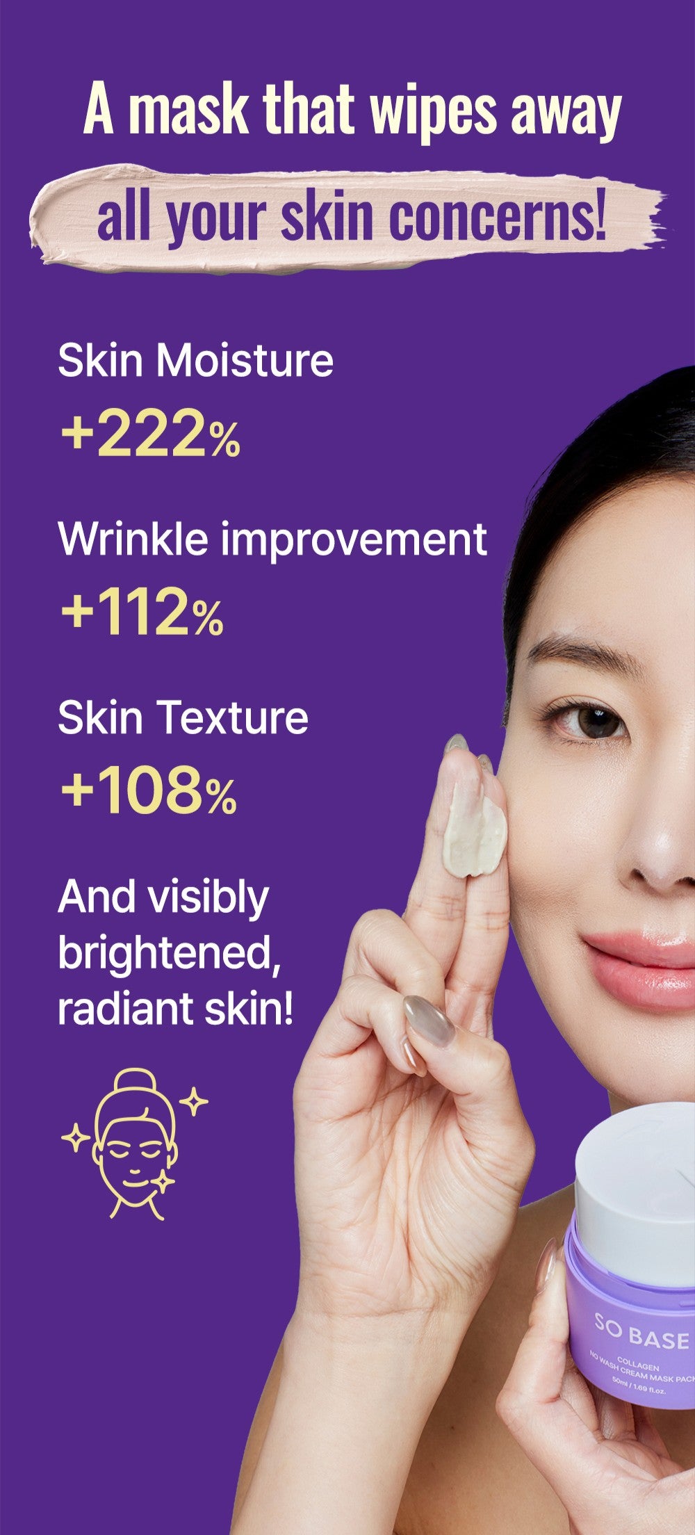 [So Base] Collagen No-Wash Cream Mask Pack 50ml