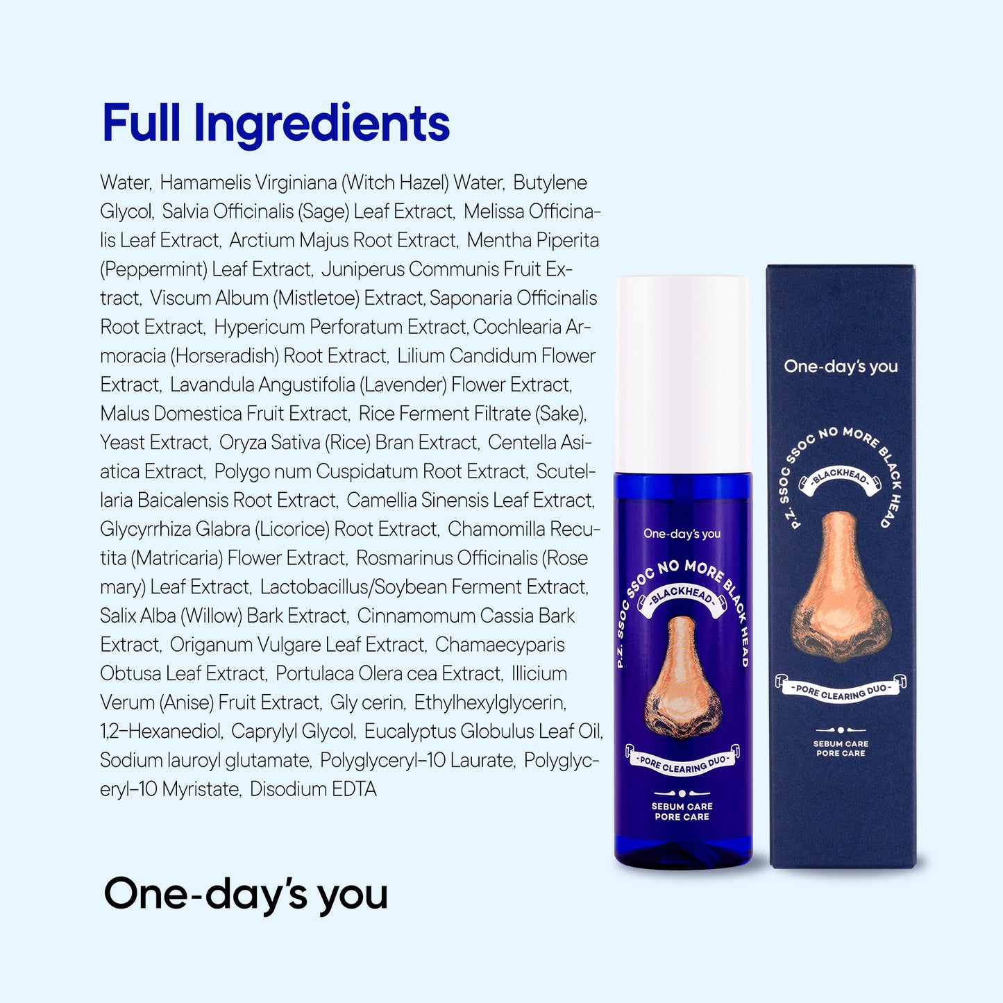 [One-day's you] P.Z. Ssoc Ssoc No More Black Head Duo Set